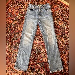 Reformation Cynthia High Rise Straight Long Jeans